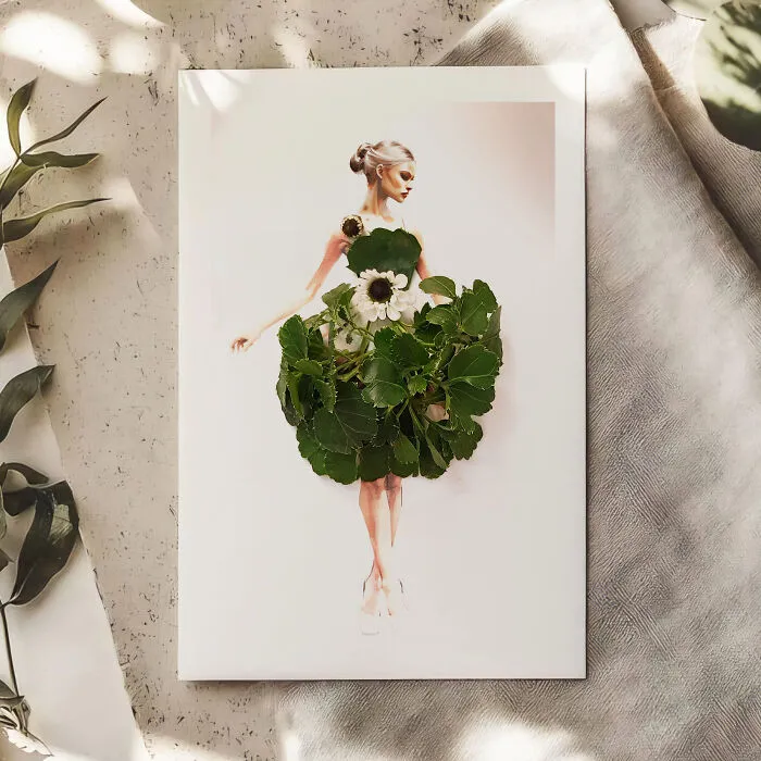 I Turn Leaves And Plants Into Dresses In My Fashion Illustrations (22 Pics)