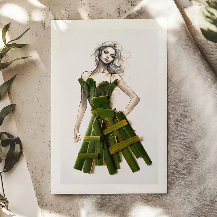 I Turn Leaves And Plants Into Dresses In My Fashion Illustrations (22 Pics)