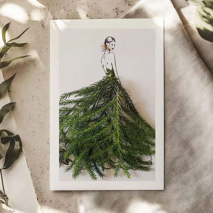 I Turn Leaves And Plants Into Dresses In My Fashion Illustrations (22 Pics)