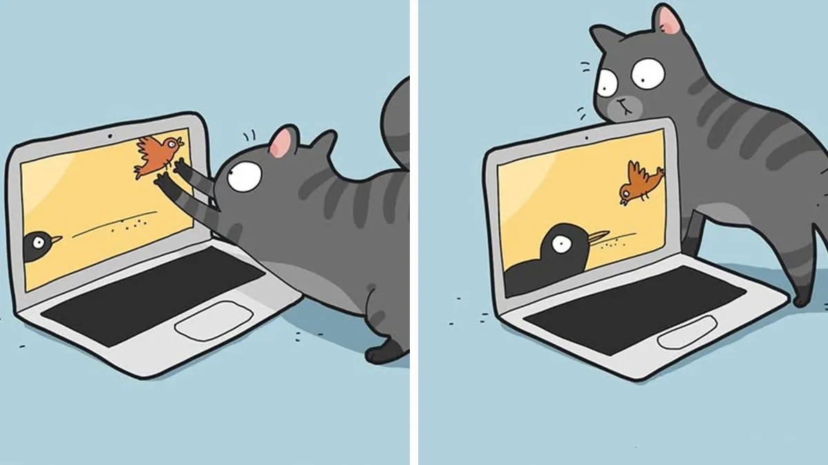 45 Funny And Relatable Comics About The Reality Of Having A Cat By Lingvistov (New Pics)
