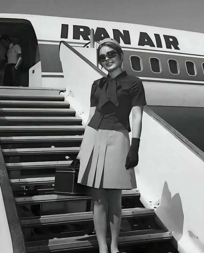 Iran Air Stewardess Before The Iranian Revolution Of 1979