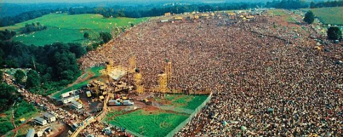 El tamaño de Woodstock 1969