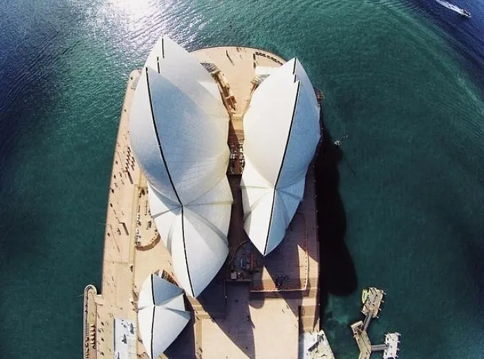 La Ópera de Sídney desde arriba