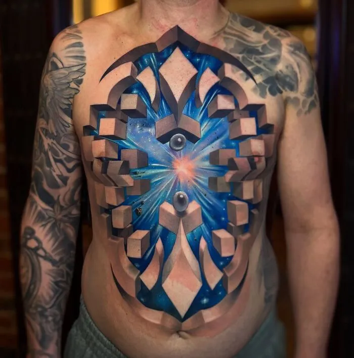 37 Surreal Tattoos That Turn Skin Into Optical Illusions (New Pics)