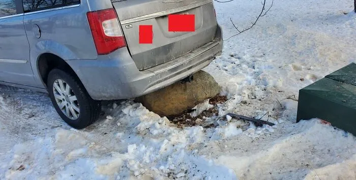 I Put A Rock In Front Of The Green Electrical Box So My Wife Wouldn't Take Out Power For The Entire Neighborhood Again