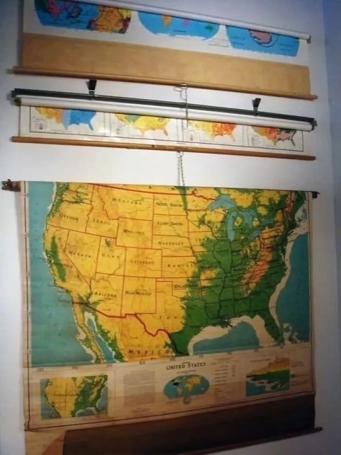 Pull Down Maps Used To Be In All The Classrooms