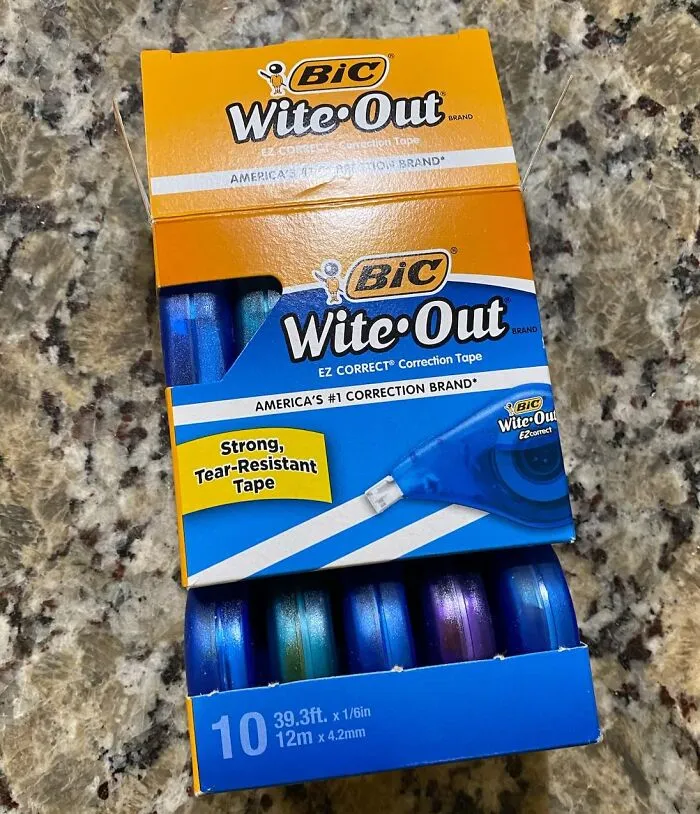 A <a Style="Display:inline;" Href="Https://Www.amazon.com/Bic-Wite-Out-Correct-Correction-White/Dp/B002mgjzre?ie=utf8&th=1&linkcode=ll1&tag=bpgnu-20&linkid=f0782f9cf0f1770e7a631c97e727f212&language=en_us&ref_=as_li_ss_tl" Target="_blank"> <span Style="Font: Inherit; Color: #d74b1f;"> 10-Pack Of White Out Tape</Span> Is For When You're Confident In Your Answer, But Not, Like, Pen Confident