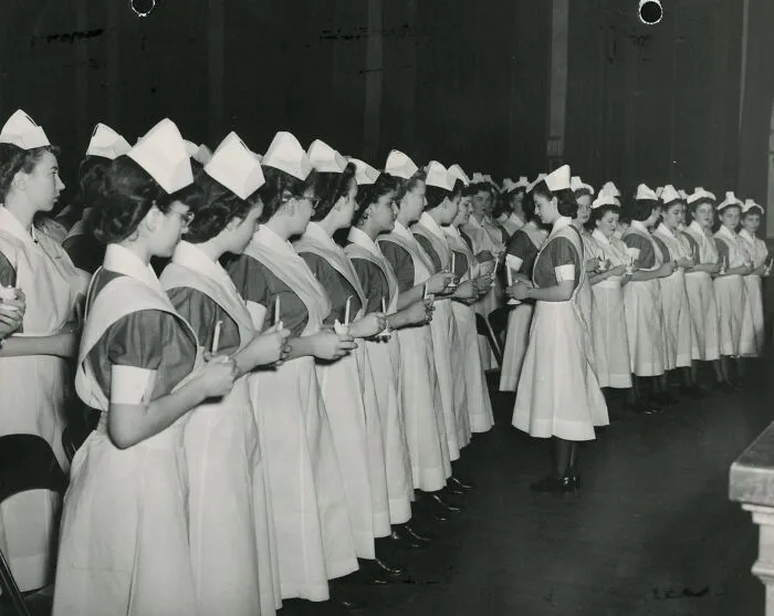 Capping Exercise And Candle Ceremony, Class Of 1951