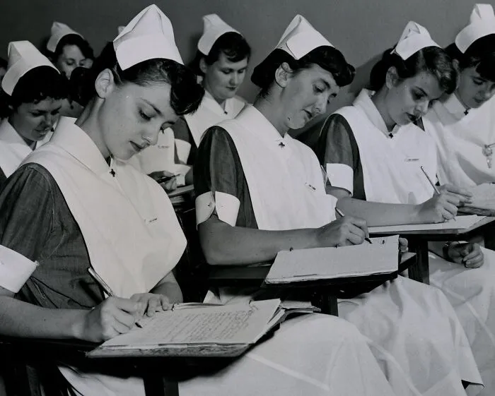 Classroom Teaching To The Class Of 1954: Jane Hartman, Joan Conrad, Priscilla Cornelius, Catherine Corrigan, Katherine Farley, And Patricia Gedrys
