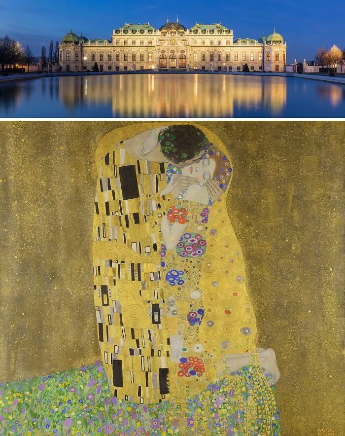 "The Kiss" By Gustav Klimt, Located At Austrian Gallery Belvedere, Vienna, Austria