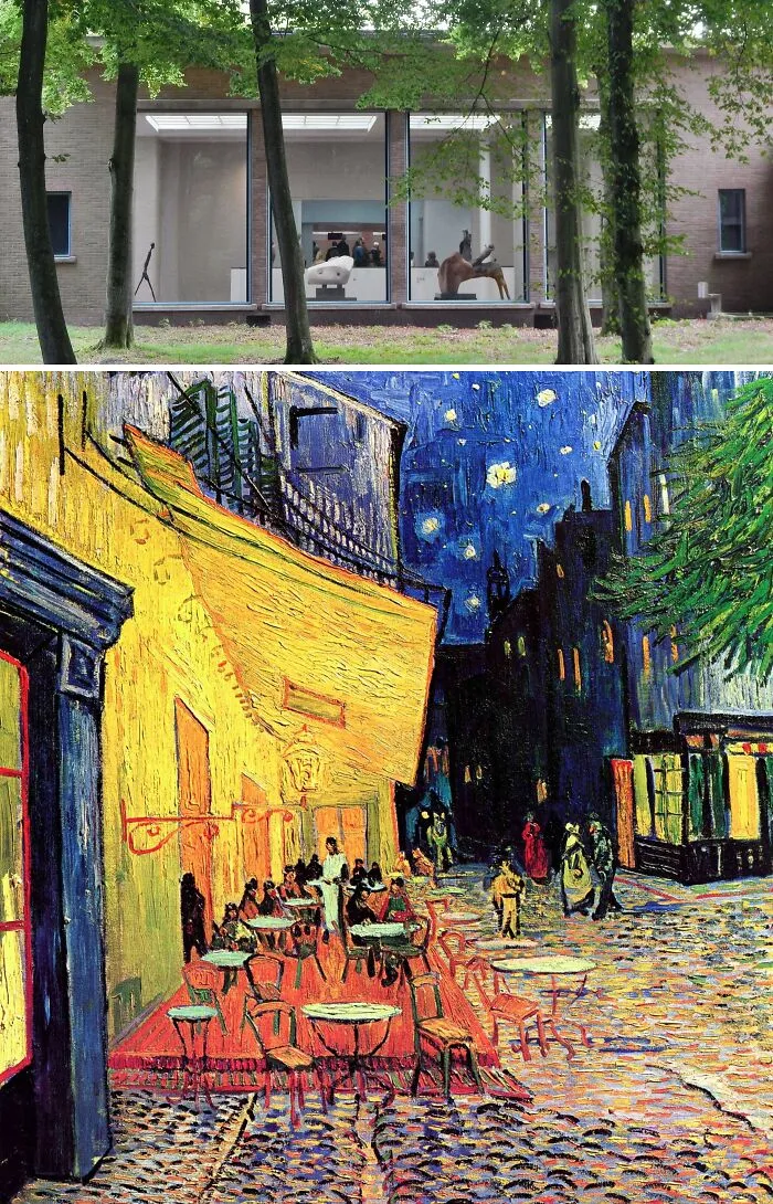 "The Cafe Terrace On The Place Du Forum, Arles" By Vincent Van Gogh, Located At The Kroller-Muller Museum, Otterlo, Netherlands