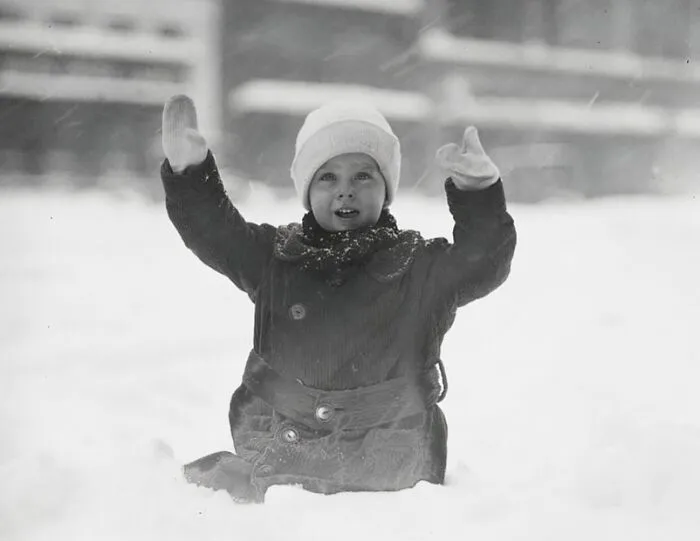 Kid Playing In The Snow, Washington, D.C., 1922