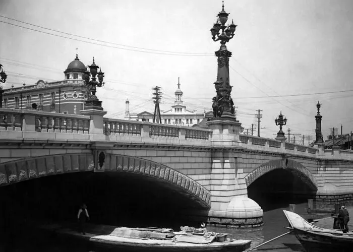 View Of Nihonbashi Bridge With Boats Underneath 1911 – 1920 , Japan, Tokyo