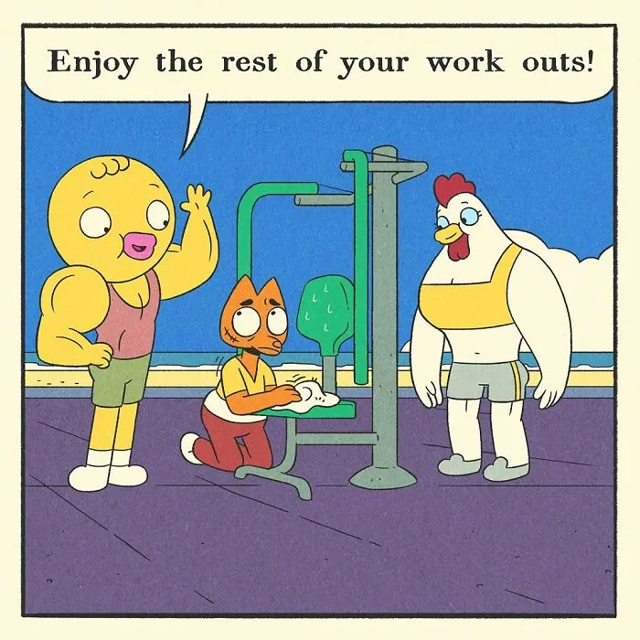 Artist Created Cartoon About A Buff Duck With Big Dreams And Even Bigger Muscles