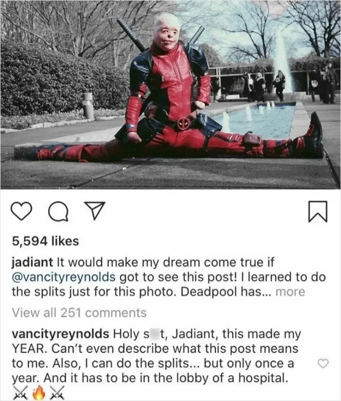 Ryan Reynolds Replies To A Burn Victim