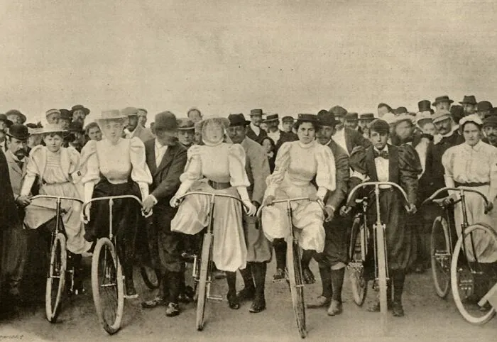 Women's Bicycle Race In Caubourg, 1894