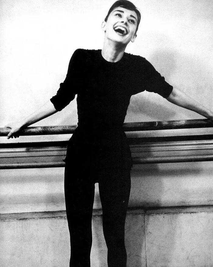 Publicity Photo Of Audrey Hepburn, Doing Ballet, 1956