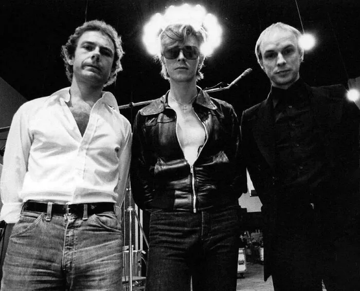 Robert Fripp, David Bowie, And Brian Eno At Hansa Studio By The Wall, Berlin. (1977)