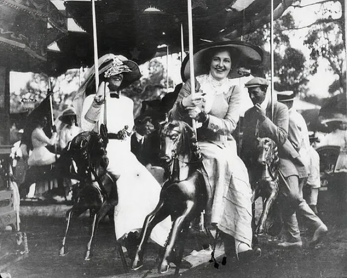On The Merry-Go-Round At Deepwater Races - Deepwater, NSW C. 1910