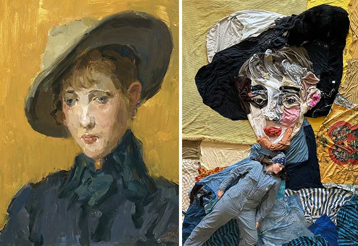 "An Elegant Girl In A Hat" Byisaac Israels