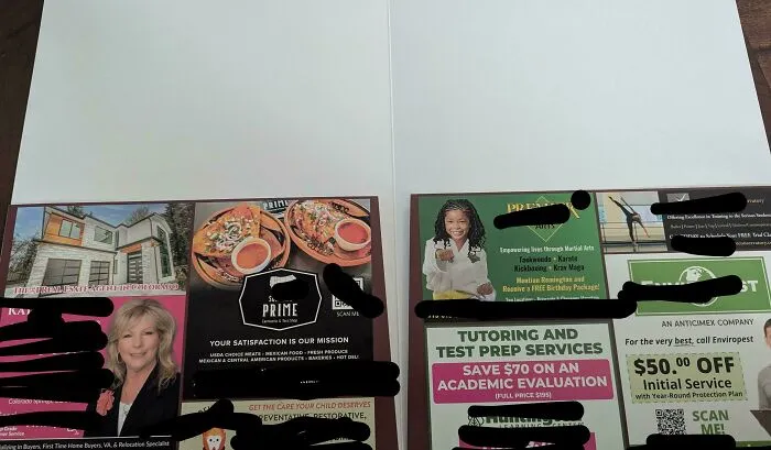 This Is The Inside Of My Child's Homework Folder... Provided By The School. At What Point Has Consumerism Gone Too Far?