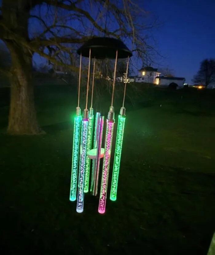 Your Backyard Is About To Look And Sound Like The Floating Lantern Scene From Tangled Thanks To Some <a Style="Display:inline;" Href="Https://Www.amazon.com/Desgully-Outside-Changing-Clearance-Colorful/Dp/B093by2spp?ie=utf8&linkcode=ll1&tag=bpdog-20&linkid=ec21da50f7ea14b0e101ca2584322cd0&language=en_us&ref_=as_li_ss_tl" Target="_blank">  <span Style="Font: Inherit; Color: #d74b1f;"> Solar Light Windchimes </Span>