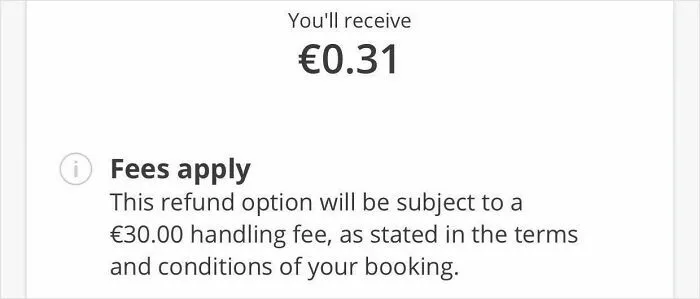 Travel Agency Charging 30€ Handling Fee For A 30.31€ Refund