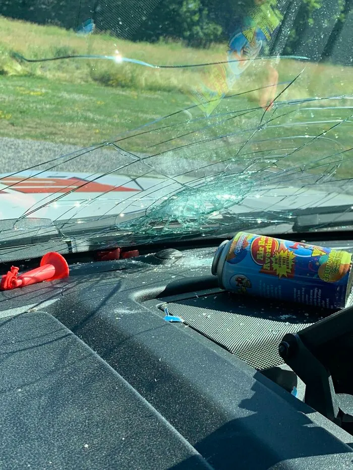 Forgot Dollar Store Air Horn In The Sun On The Dash Of My Truck Today