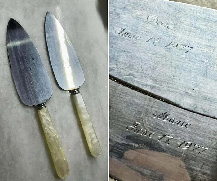 "My Mom Gave Me Her Wedding Cake Knife Decades Ago — Engraved 'Don And Marie June 17, 1977', We Always Remember That. I’ve Used It Every Occasion