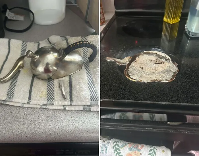 Dejé la tetera en la estufa