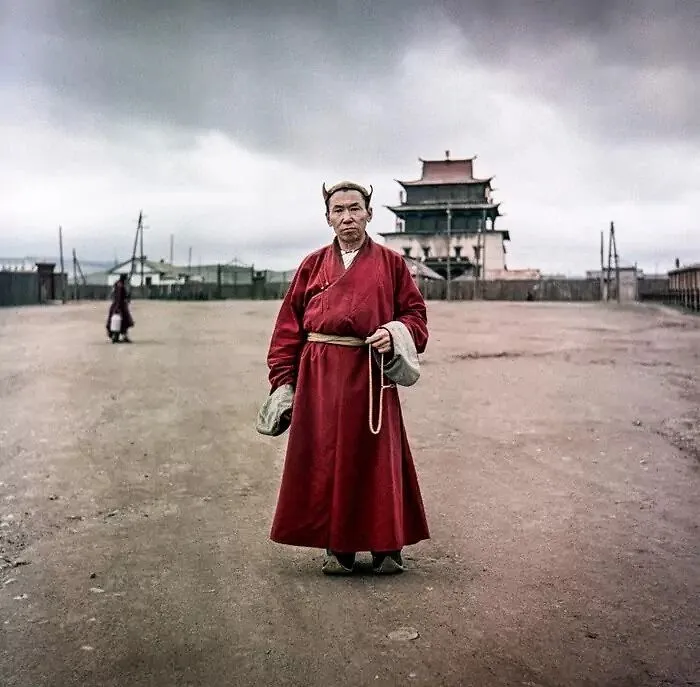 Monk At Gandan Monastery, Ulaanbaatar, Mongolia, 1957