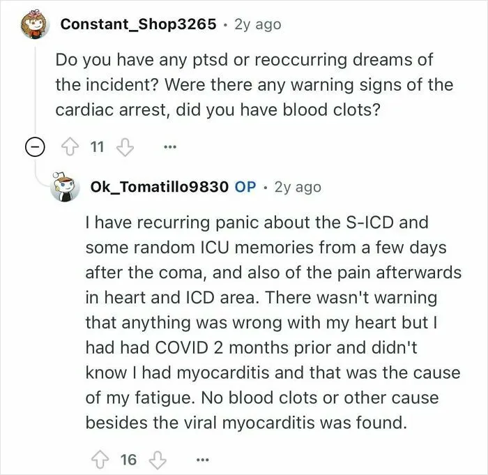 Reddit Q&A discussion featuring a woman who died for 24 minutes sharing experiences after cardiac arrest and recovery.