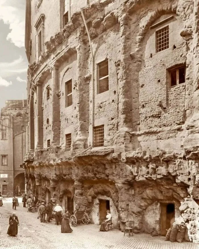 Photographs Of The Theatre Of Marcellus, Rome, Italy. Founded In 13 Bc.  Today The Upper Floors Are Used For Apartments And The Surroundings Are Used As A Venue For Small Concerts