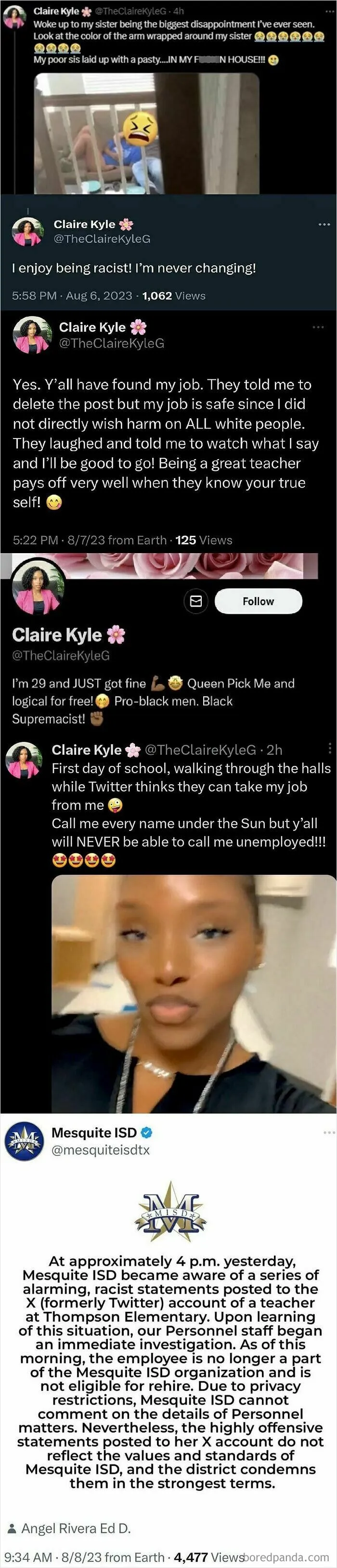 Texas Teacher Goes On A Racist Rant After Catching Her Sister With A White Guy. People Found Out Her Job, She Claims To Be Unfirable, Promptly Gets Fired The Next Day