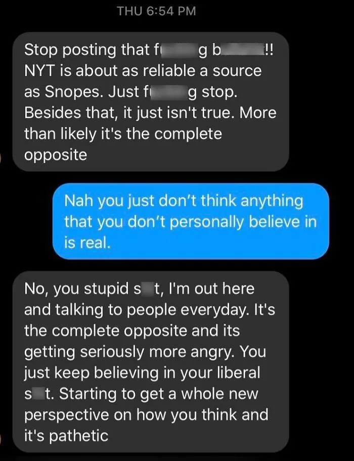 My Dad Got Upset And Sent Me This After I Posted A NY Times Article On Facebook