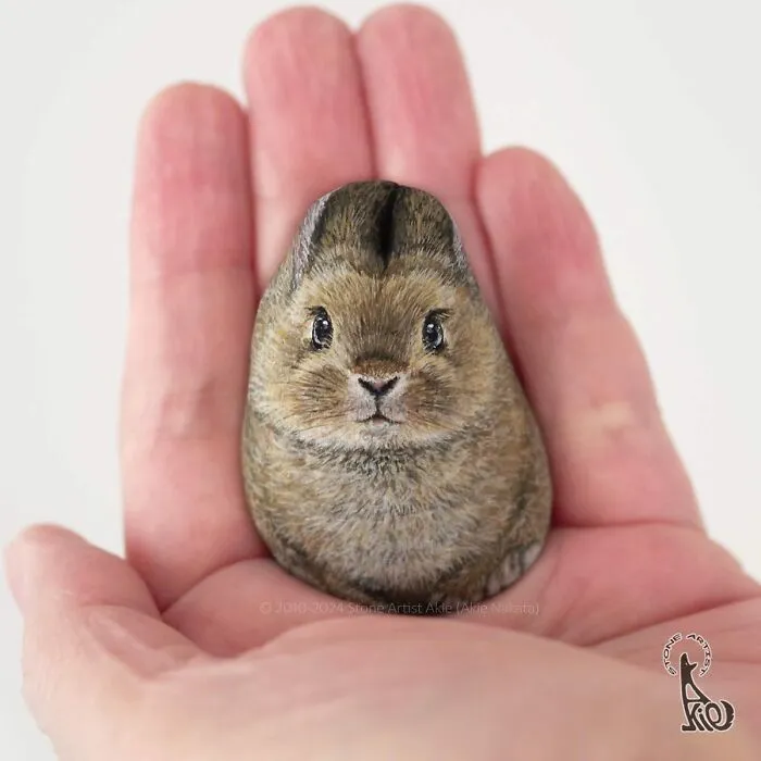 Japanese Artist Brings Stones To Life By Painting Animals On Them (64 New Pics)