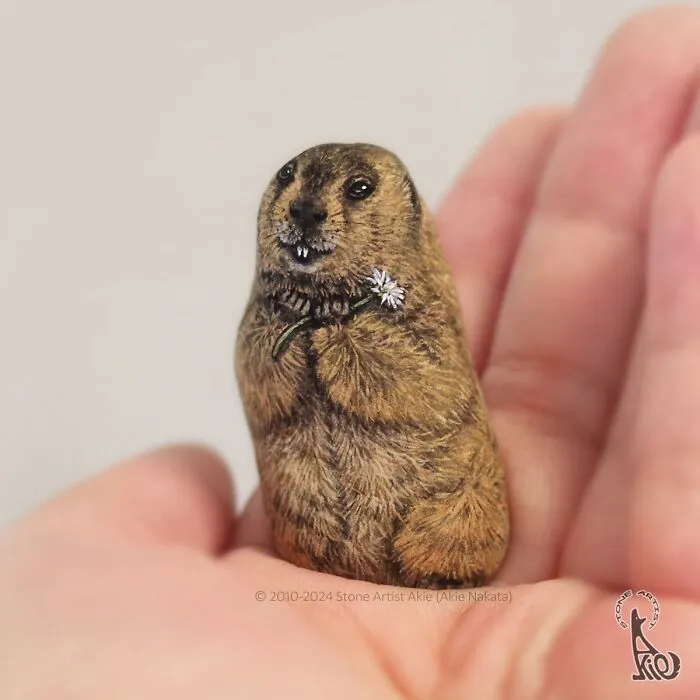 Japanese Artist Brings Stones To Life By Painting Animals On Them (64 New Pics)