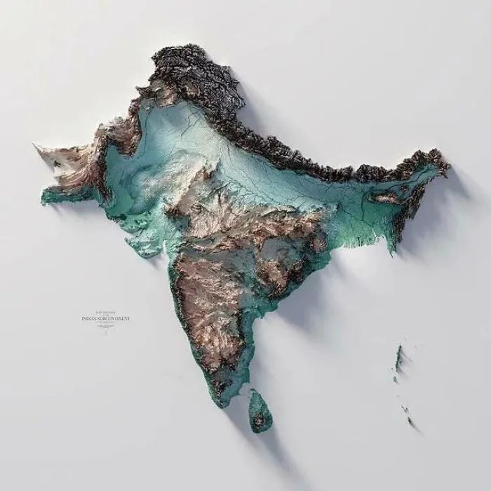 Topography Of The Indian Subcontinent