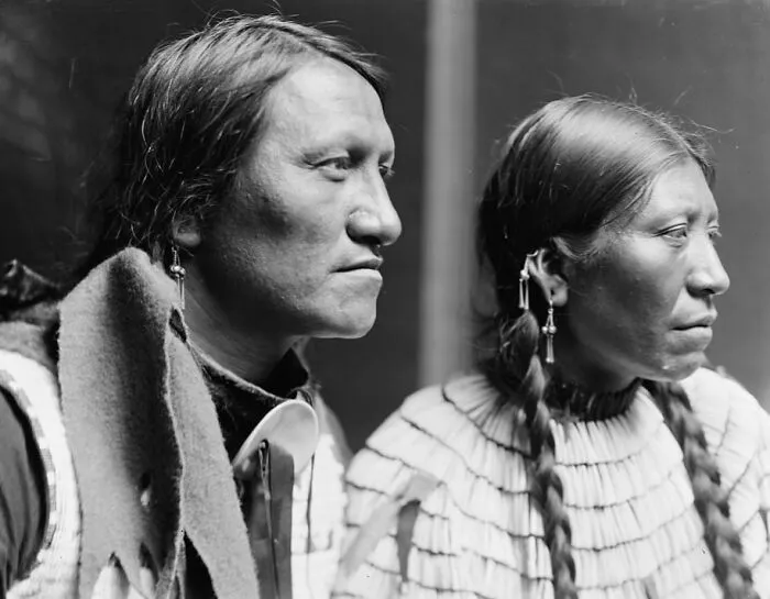 Charging Thunder, Sioux & Wife, American Indians, 1900