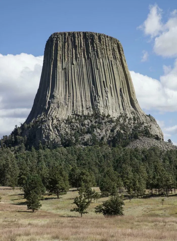 Devil's Tower, Wyoming. A Large Butte, It Reaches 5112 Feet Above Sea Level