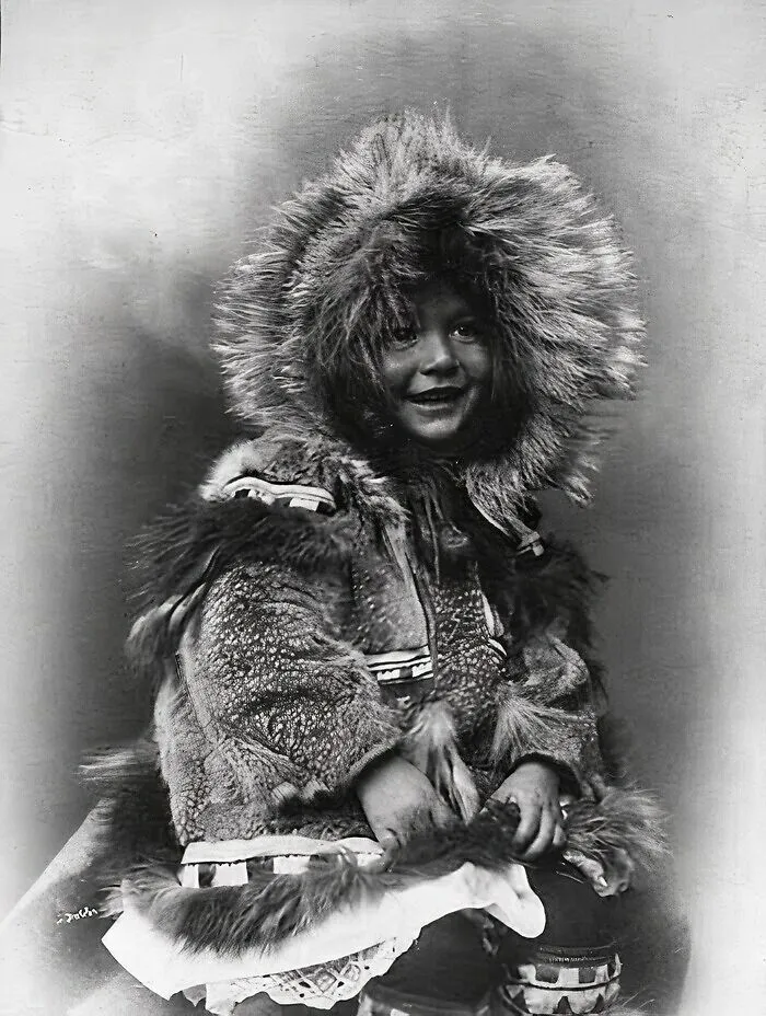 Inuit Child In Fur Parka, Alaska