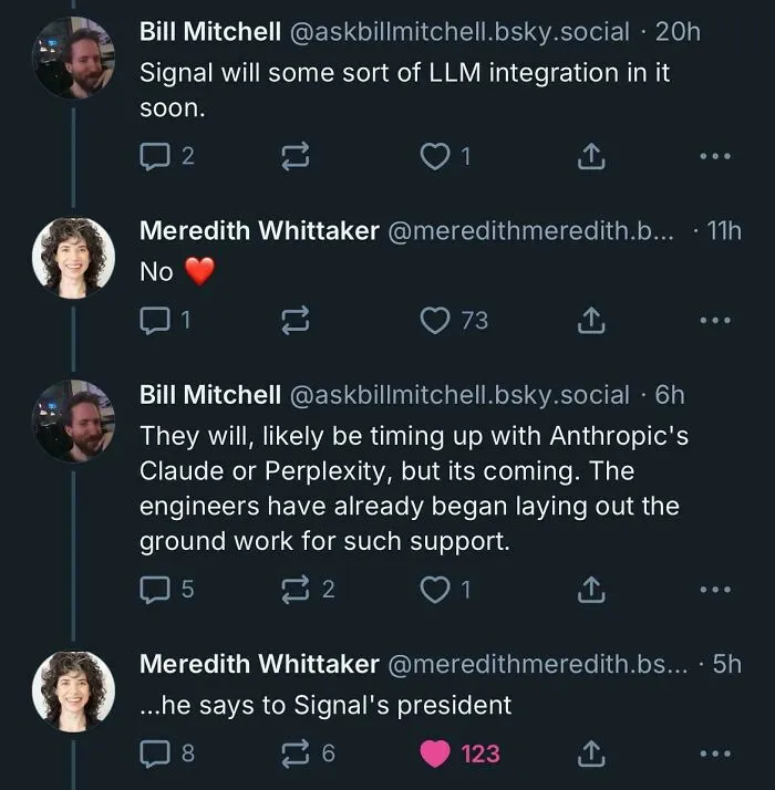 Telling The President Of Signal About Her Own Product Roadmap