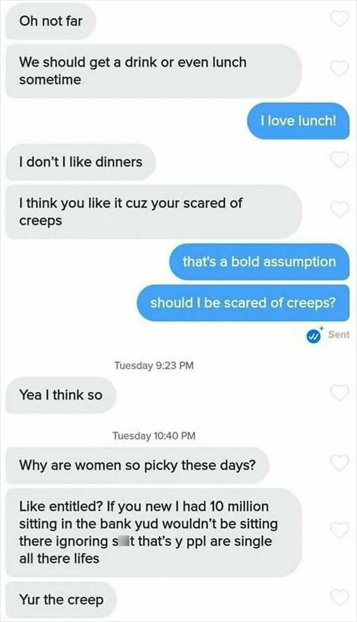 "Non Creep" Rages Himself Out Of A Date