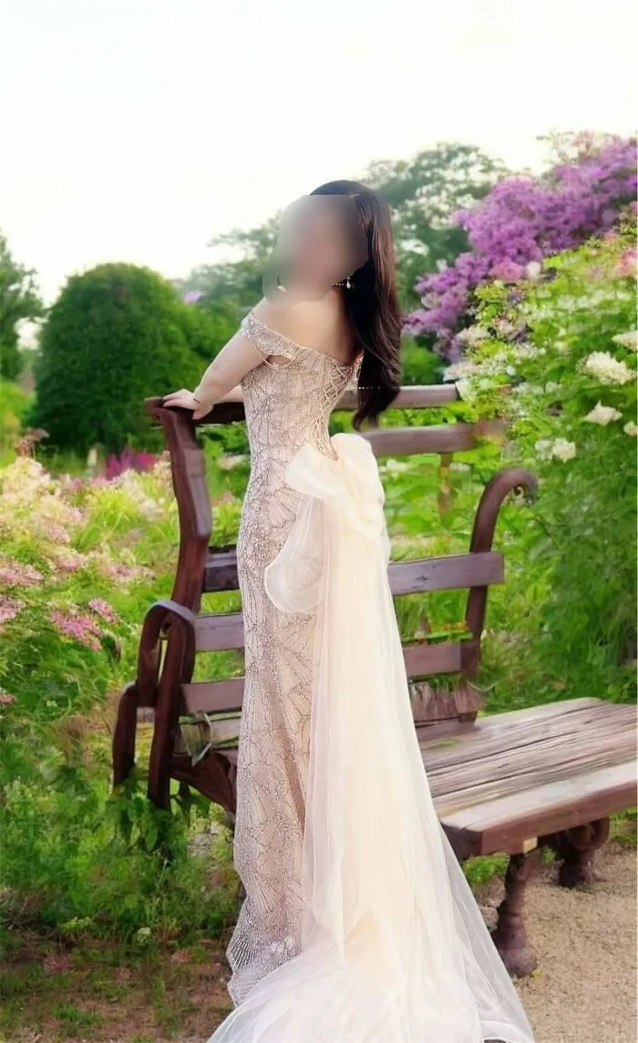 Una invitada a la boda lució este vestido hecho a medida