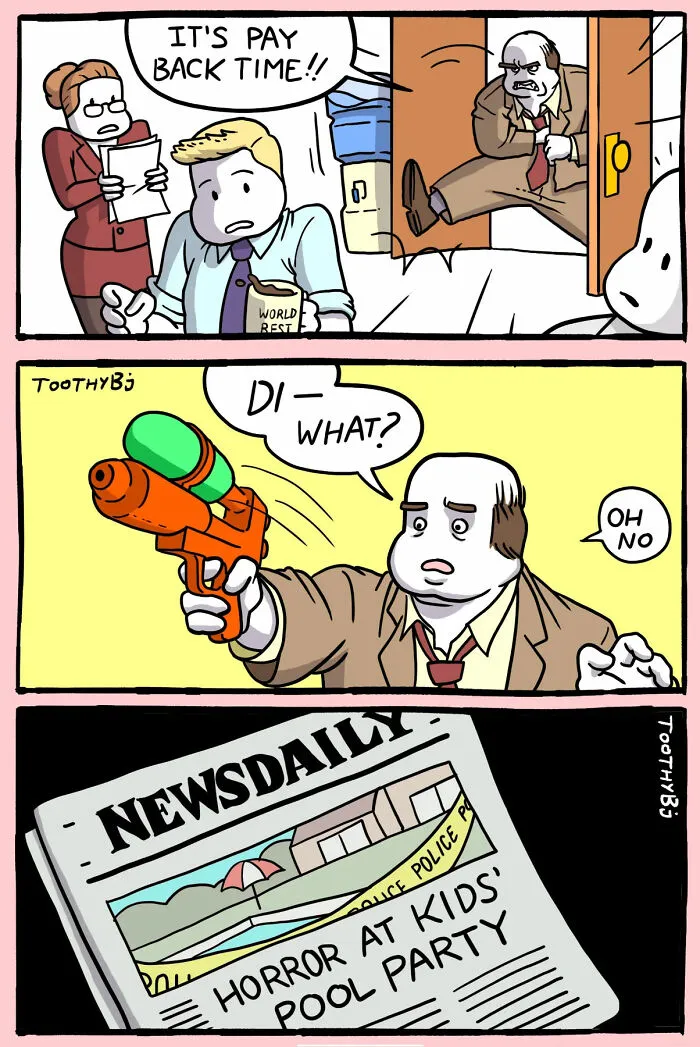 35 Dark Humor Comics With Unexpected Twists By ToothyBj (New Pics)