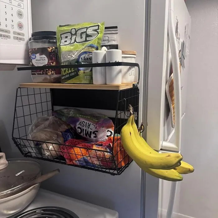 Reclaim Your Precious Counter Space From Rogue Spices And Bananas With A <a Style="Display:inline;" Href="Https://Www.amazon.com/Magnetic-Storage-Organizers-Container-Refrigerator/Dp/B0cnr7yslb?ie=utf8&th=1&linkcode=ll1&tag=bprabbit-20&linkid=f4c3fdd18ddff7cb7647e4e232fa2bbf&language=en_us&ref_=as_li_ss_tl" Target="_blank"> <span Style="Font: Inherit; Color: #d74b1f;"> Magnetic Fridge Shelf And Fruit Basket</Span>