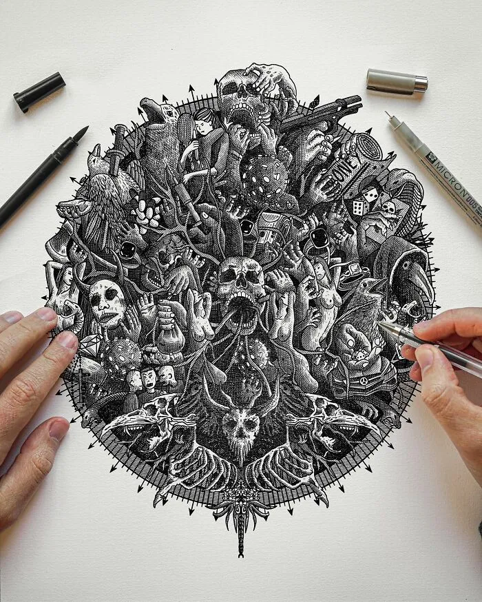 22 Intricate Pen-And-Ink Illustrations That Invite You To Look Closer