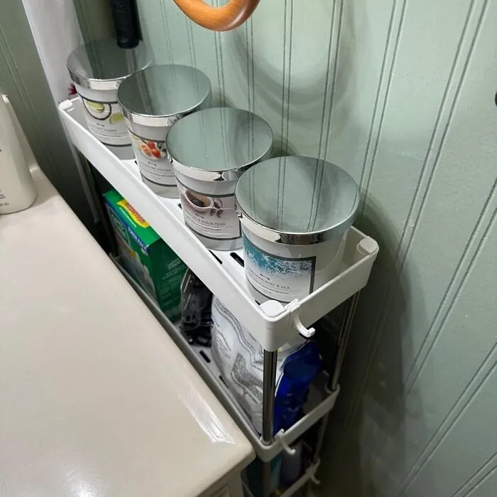 Slide Some Much-Needed Organization Into That Awkward Sliver Of Space With A <a Style="Display:inline;" Href="Https://Www.amazon.com/Spacekeeper-Shelving-Organizer-Bathroom-Stainless/Dp/B07ql7ggnf?ie=utf8&th=1&linkcode=ll1&tag=bprabbit-20&linkid=2ccf9c45d46fe152f8793052f17f6cc6&language=en_us&ref_=as_li_ss_tl" Target="_blank"> <span Style="Font: Inherit; Color: #d74b1f;"> Slim Rolling Storage Cart</Span>