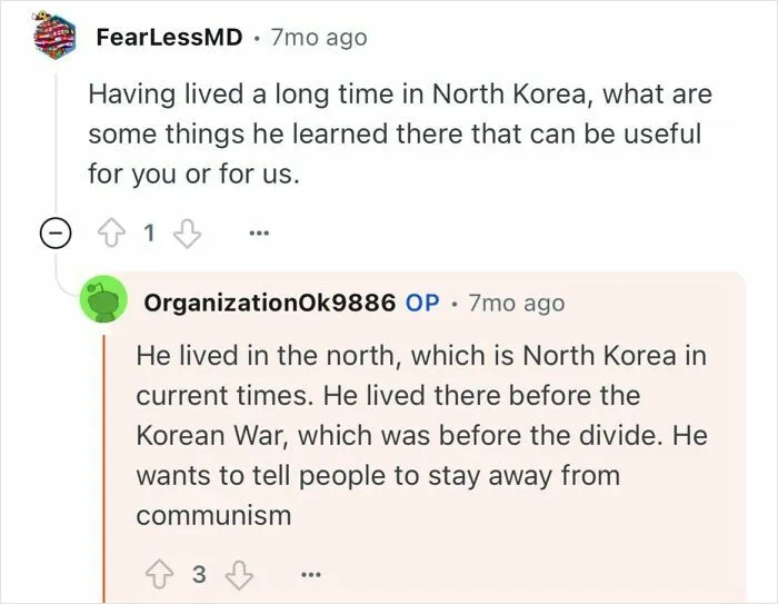 People Ask A Grandfather Who Escaped North Korea What His Life Was Like And He Delivers