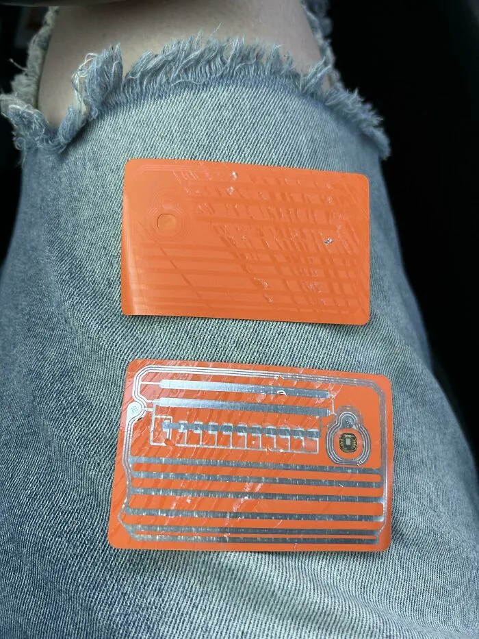 Inside Of Credit Card, After It Got Delaminated Due To Heat